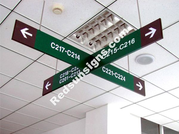 Hanging Ceiling Mounted Directional Signs