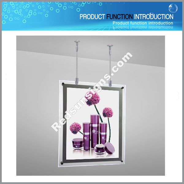 Double Sides Suspended Ceiling Mounted Acrylic Crystal LED Light Box