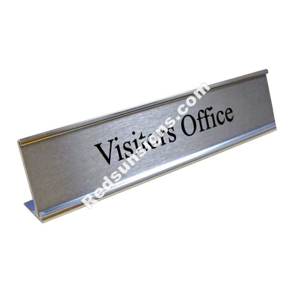 L Shape Aluminum Desk Name Holder